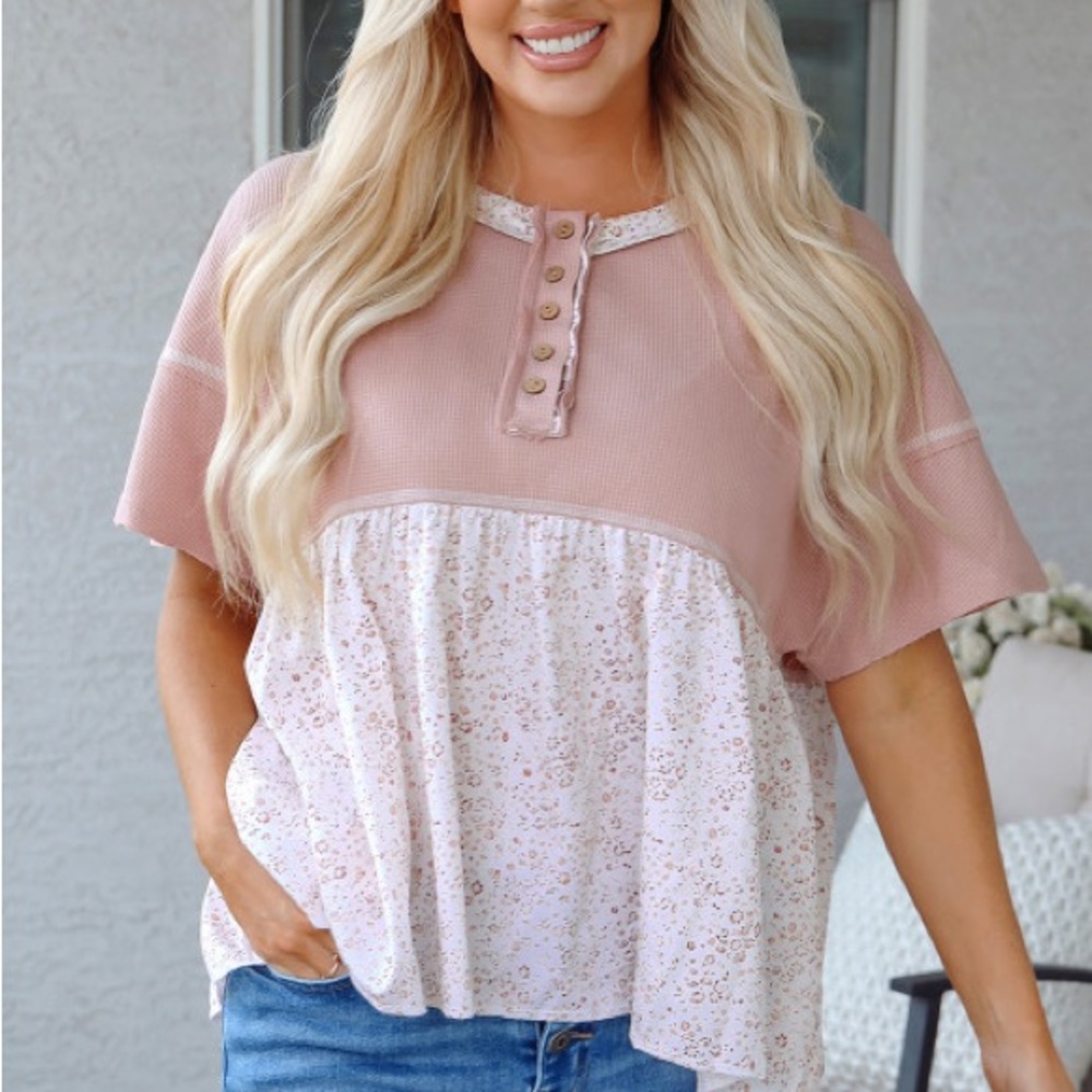 Pink Floral Top